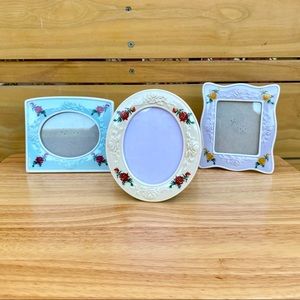 Porcelain Picture Frames Set of 3
